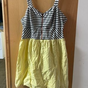 Cute yellow dress with stripe top